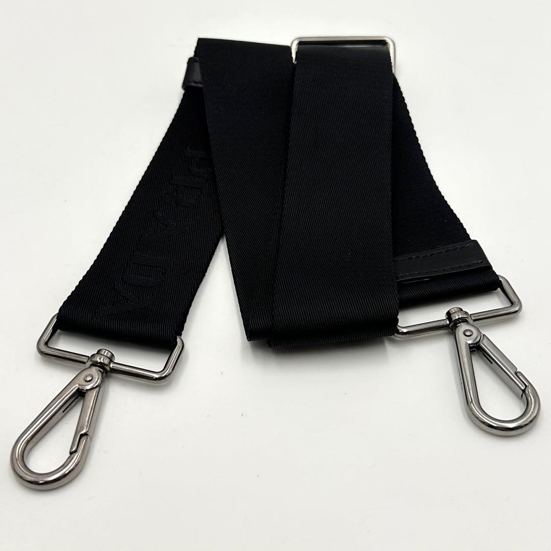 近年ロゴ✨PRADA ショルダーストラップ 単品 紐 ST バッグ 斜め掛け 黒