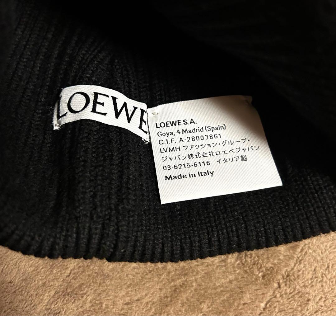 【新品未使用】LOEWE ロエベ　ニット帽　帽子　ビーニー　リブ編み