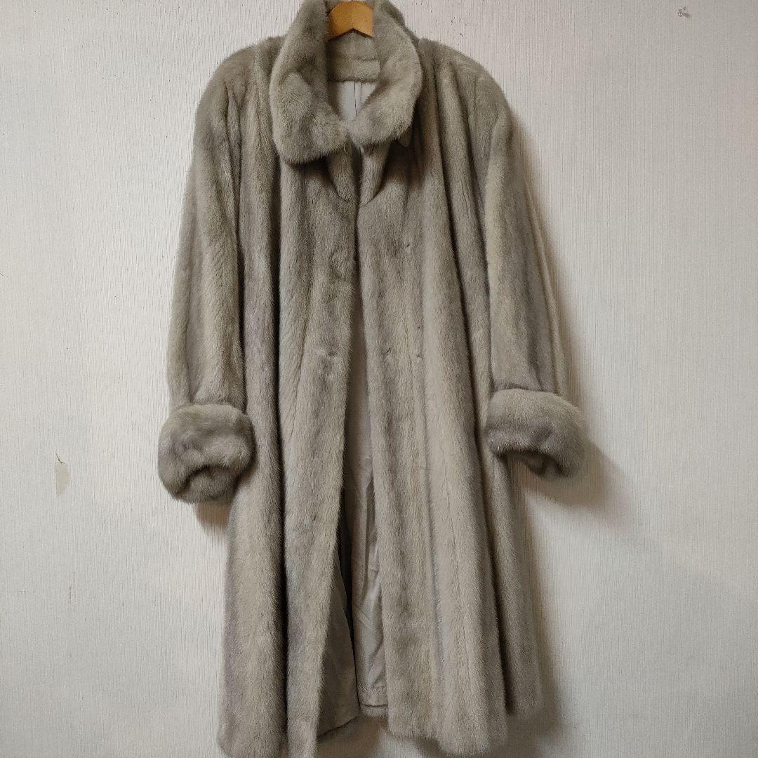 ミンクコート レディースLサイズ程 日本製 リアルファー