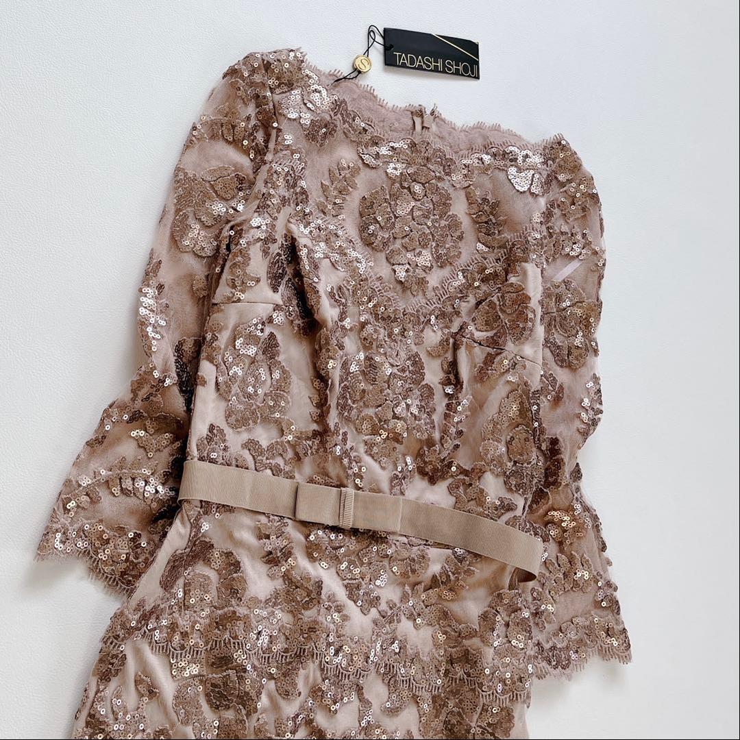 未使用✨タグ付き　TADASHI SHOJI スパンコール ベルト　ドレス