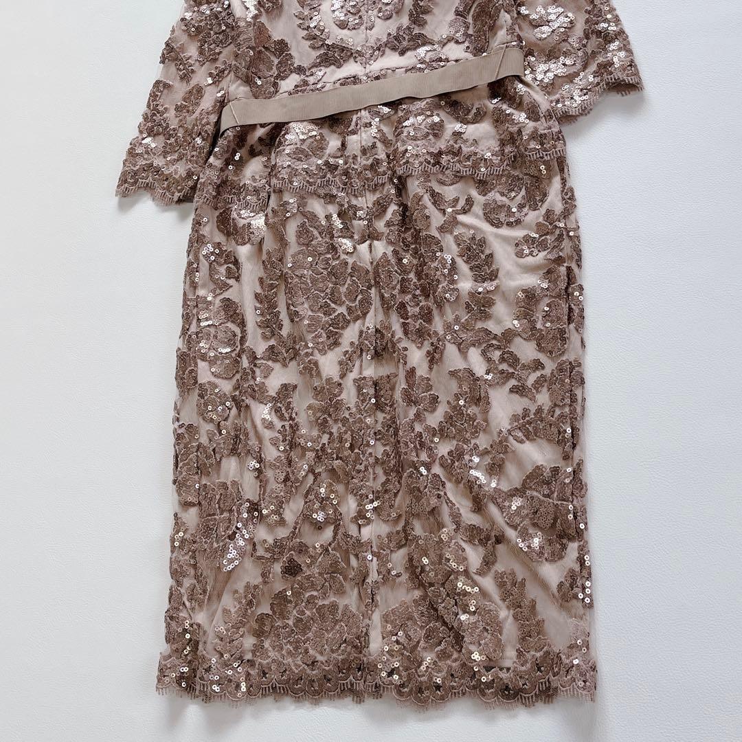未使用✨タグ付き　TADASHI SHOJI スパンコール ベルト　ドレス