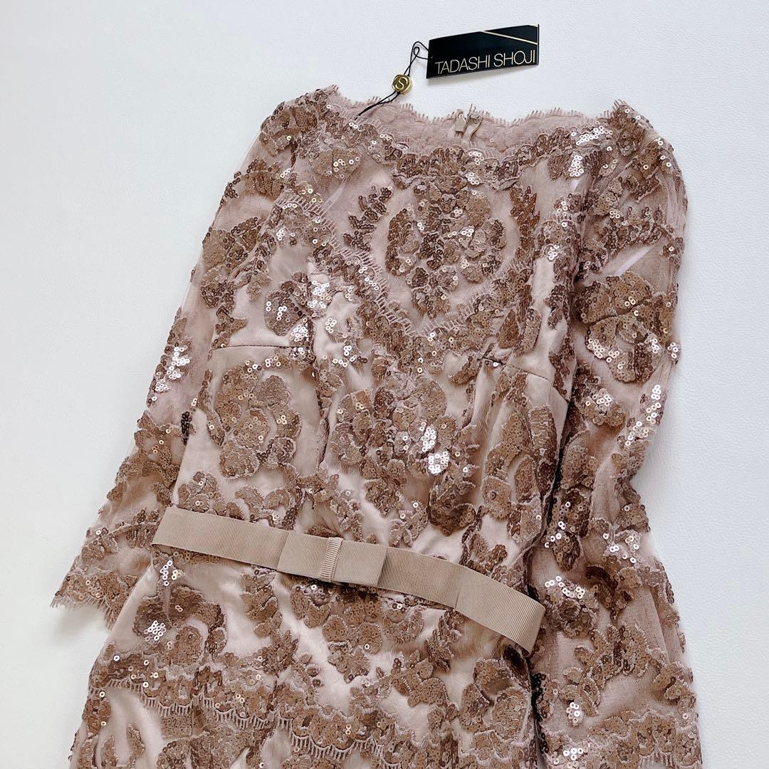 未使用✨タグ付き　TADASHI SHOJI スパンコール ベルト　ドレス