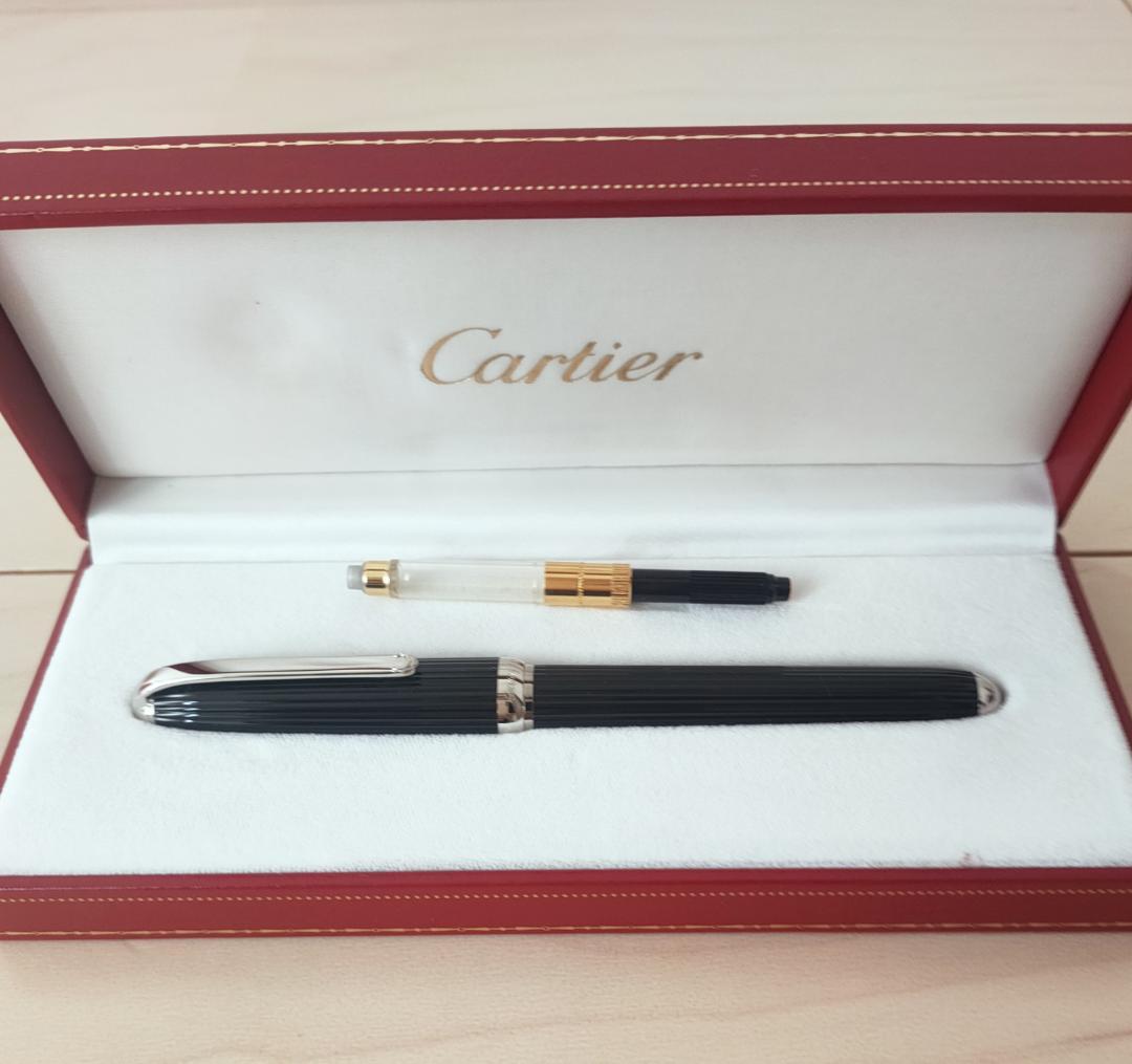 極美品　ルイ　カルティエ　18K　万年筆　プラチナフィニッシュ　ST170039