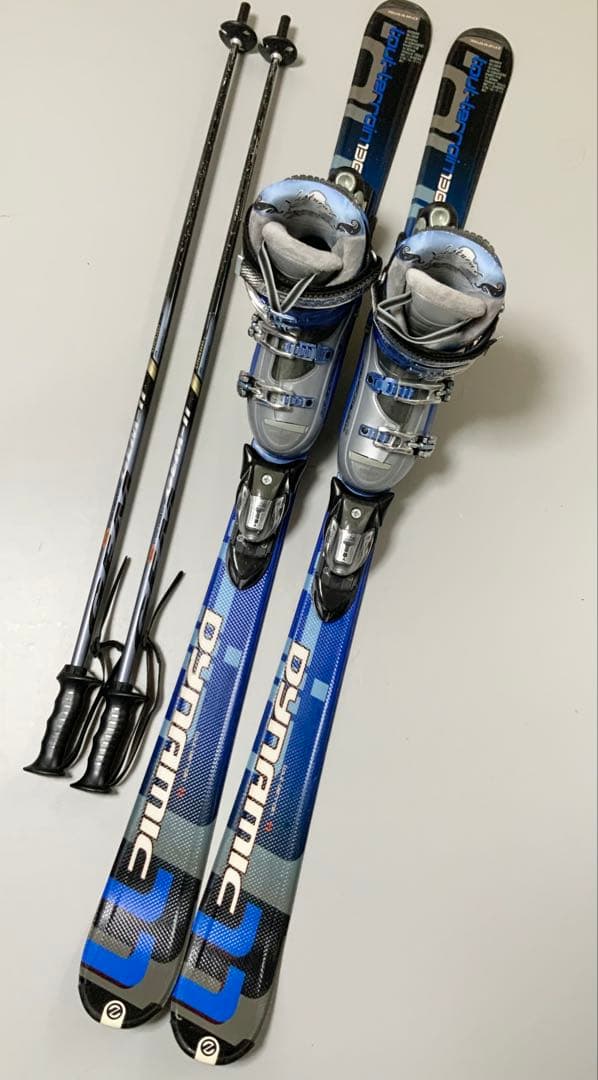 DYNAMIC スキー4点セット 板138cm／靴23-23.5cm