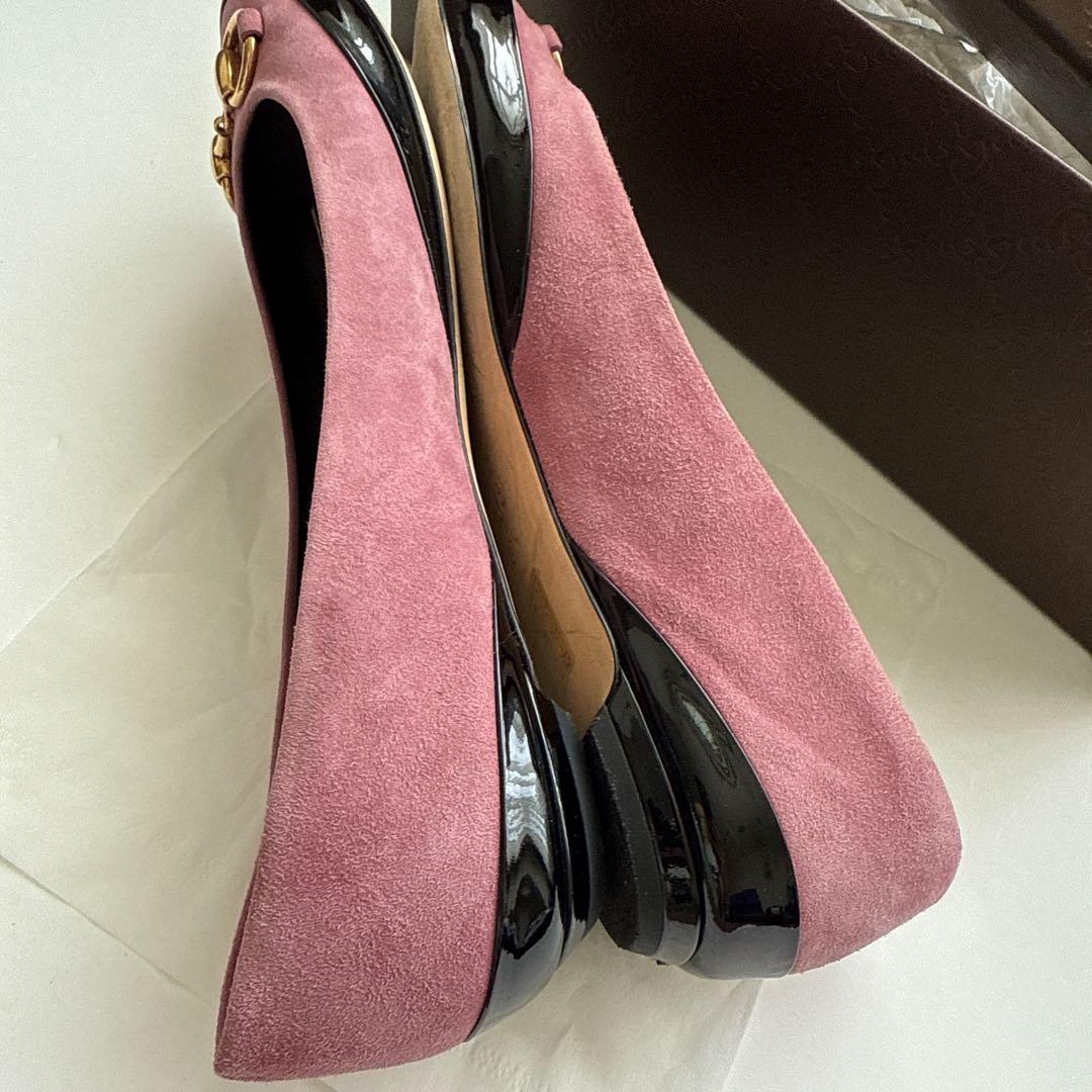 ※断捨離セーラームーン※【美品】GUCCI ピンク バレエシューズ