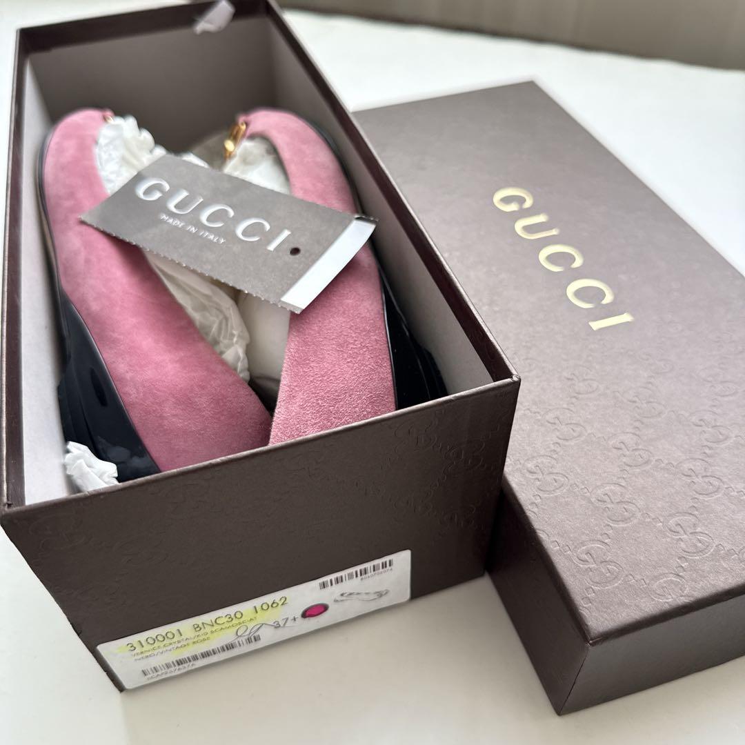 ※断捨離セーラームーン※【美品】GUCCI ピンク バレエシューズ