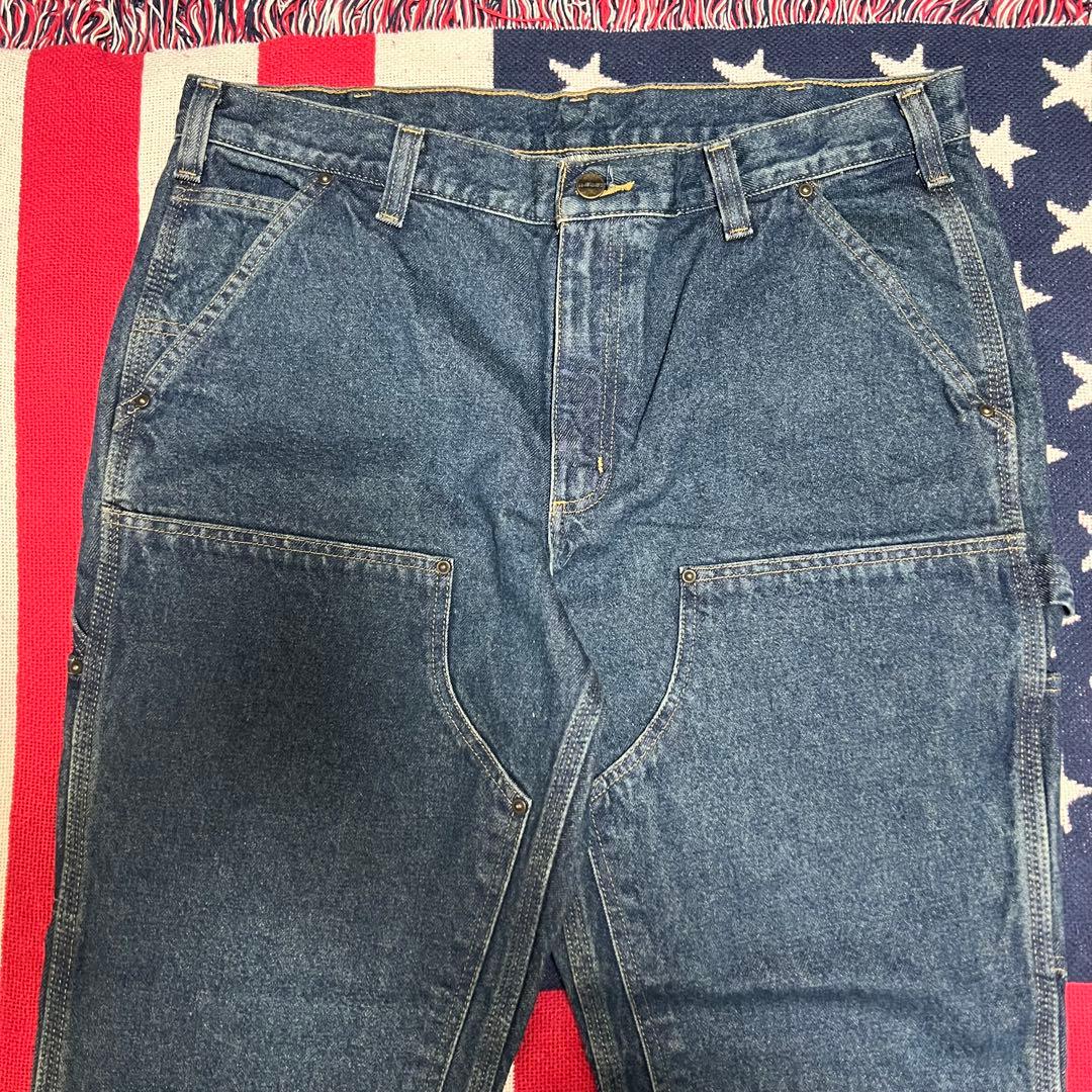 希少carhartt デニムカーハートダブルニーペインター イレギュラー品 美品