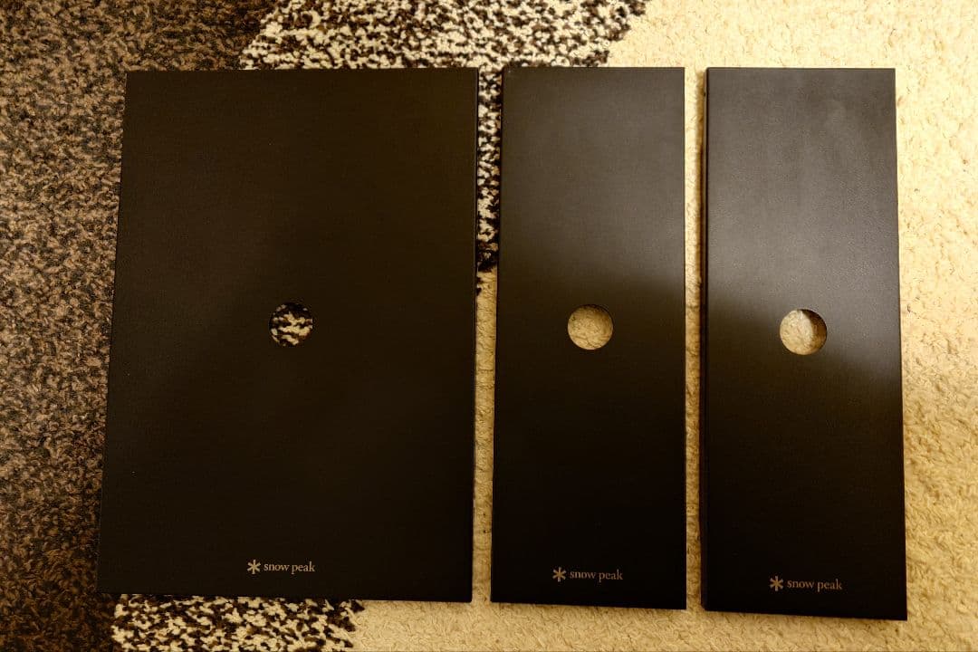 Q*郎様 スノーピーク ステンレストレー1ユニット×1ハーフユニット×2 ブラッ