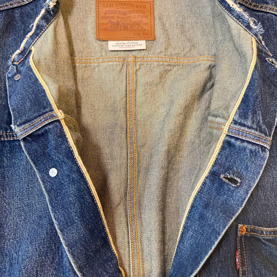 EDIFICE別注リーバイスType 1トラッカージャケット　XXL【リメイク】