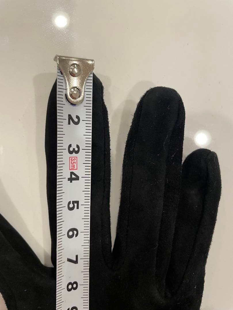 GANTIER CAUSSE ガンコース ロンググローブ　手袋　黒　スェード美品