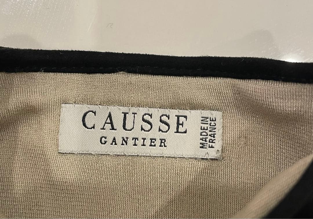 GANTIER CAUSSE ガンコース ロンググローブ　手袋　黒　スェード美品