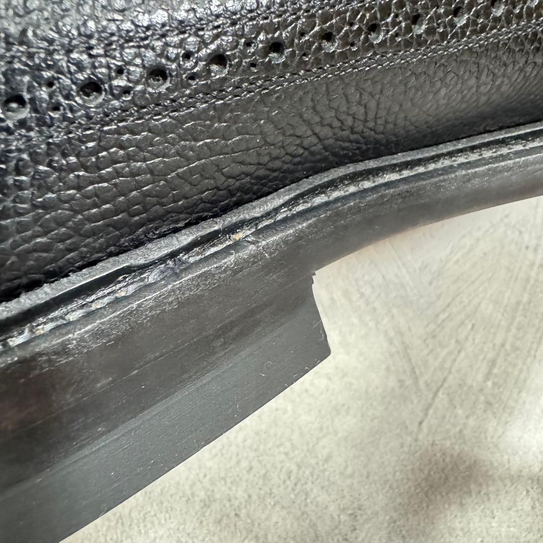 リーガル REGAL 2585 ウィングチップ シボ革 黒 25.5㎝