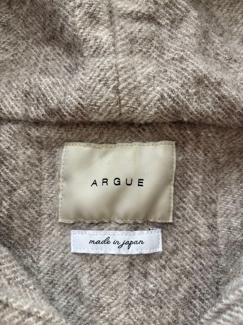ジャケット・アウター argue SHETLAND WOOL LINEN VINTAGE PONCHO