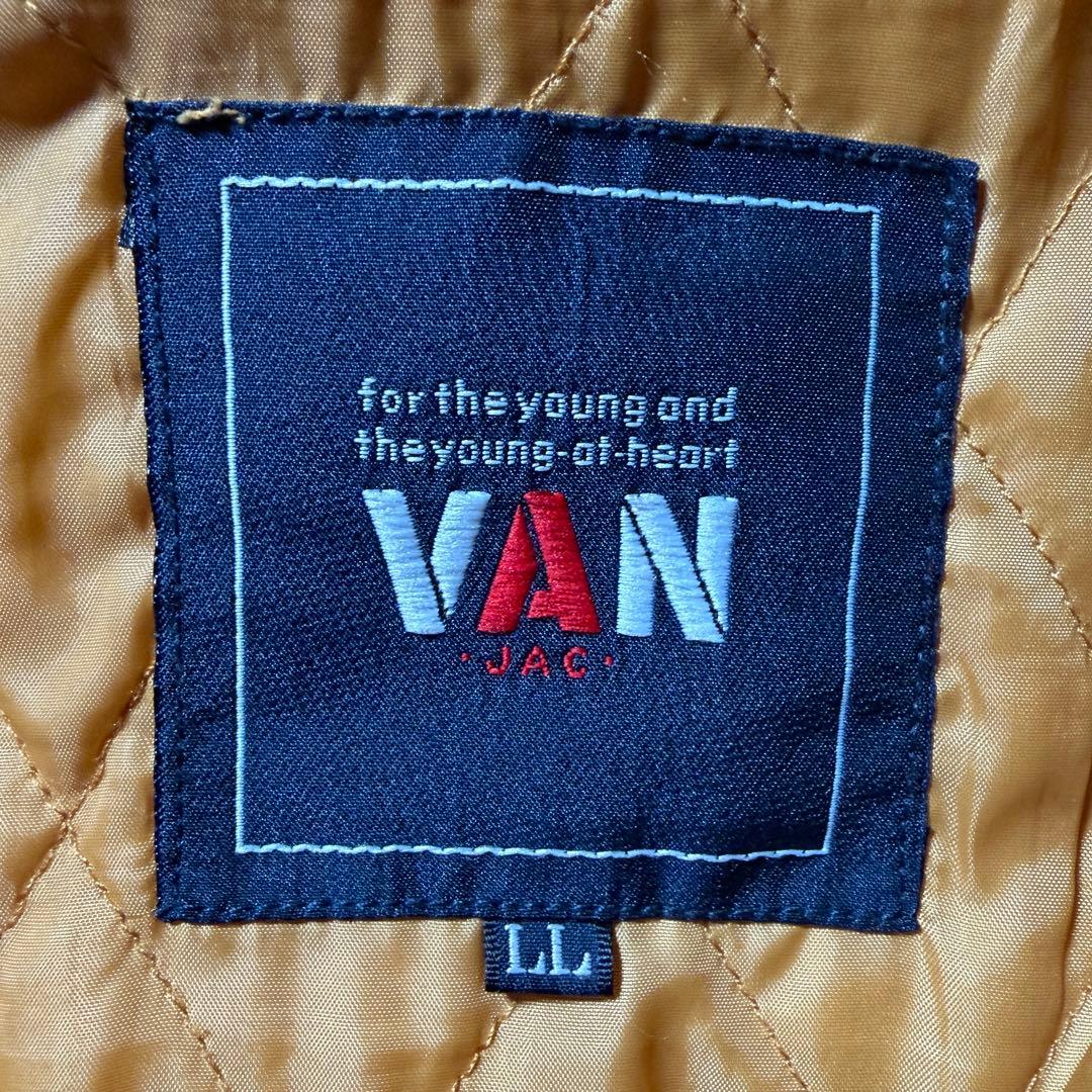 美品■VAN JACKET スタジャン　フルデコ　袖レザー　ワッペン　LL