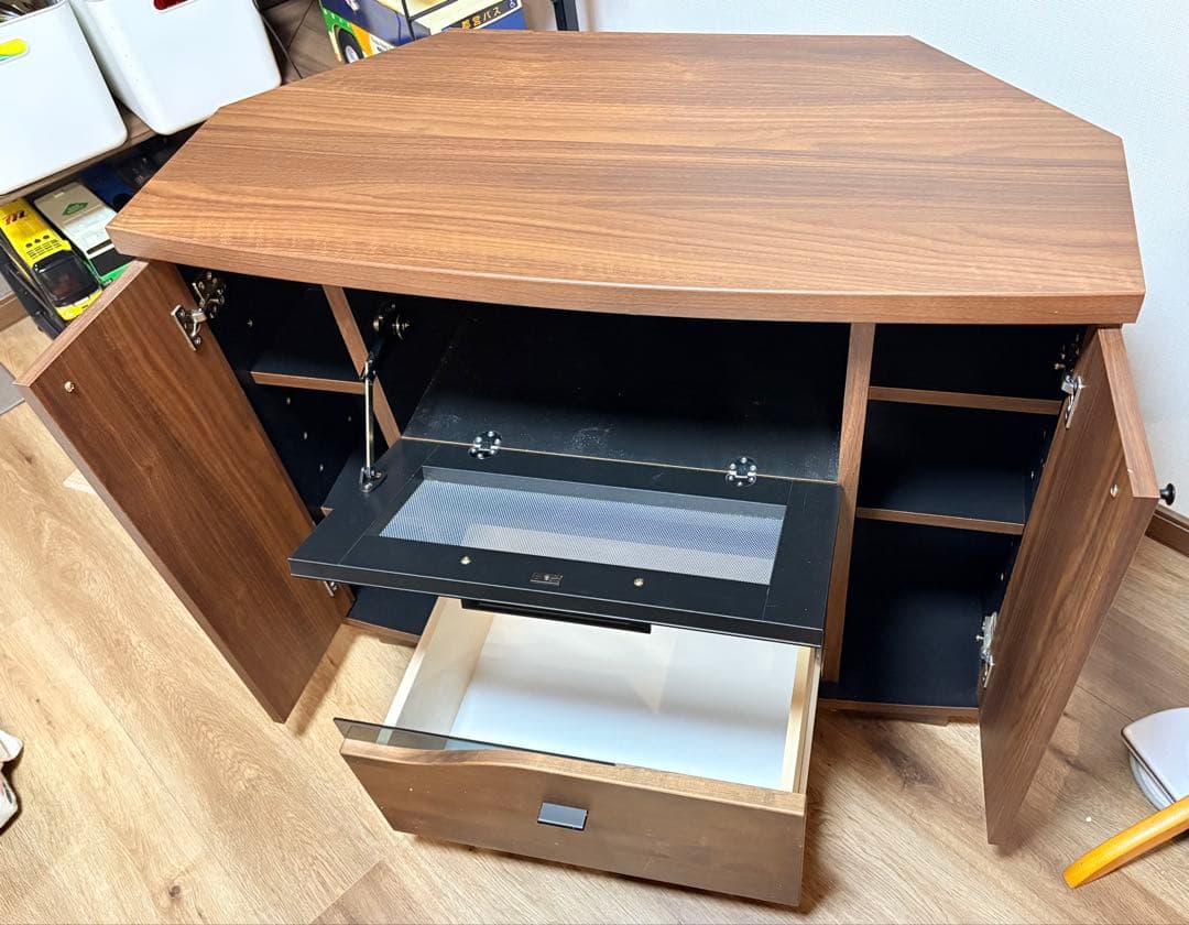 【送料込み】コーナータイプのテレビ台(幅90cm)