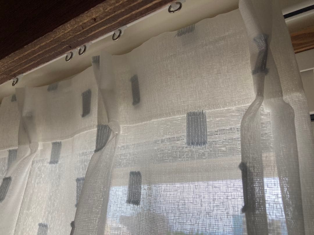 MOMO NATURAL ドレープ・レースカーテン 幅144丈148