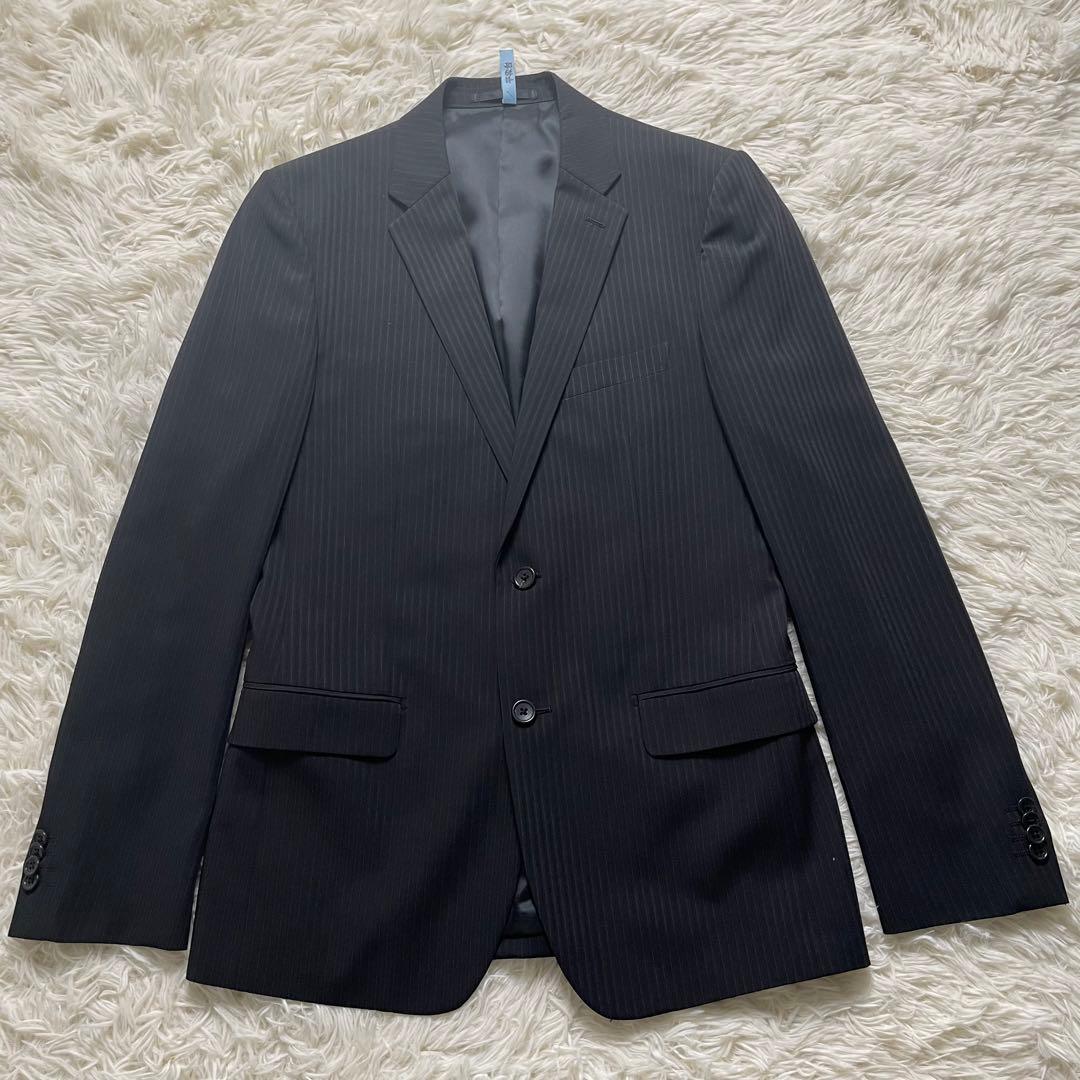 コムサイズム　スーツ　5点　セット　ワイシャツ　ネクタイ　ベルト　黒　L