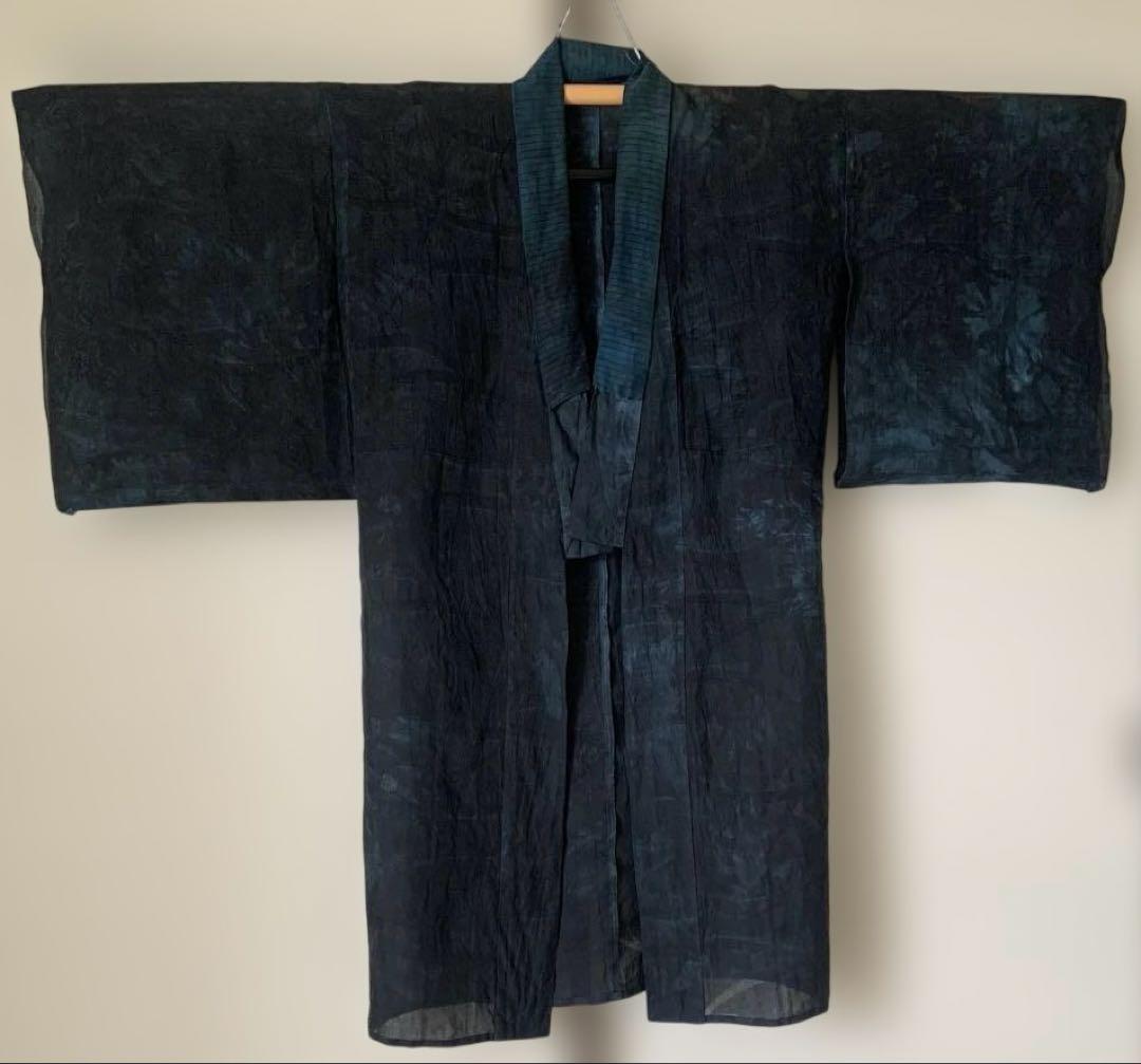 【三花】本麻　洗える長襦袢　2色　むら染め　カラー襦袢　リサイクル　管理k1