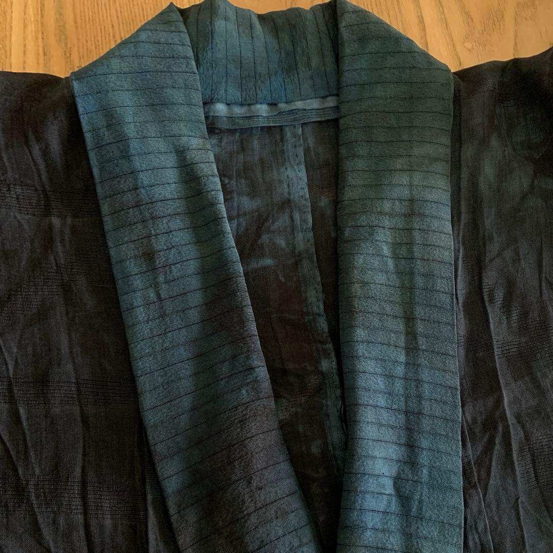 【三花】本麻　洗える長襦袢　2色　むら染め　カラー襦袢　リサイクル　管理k1