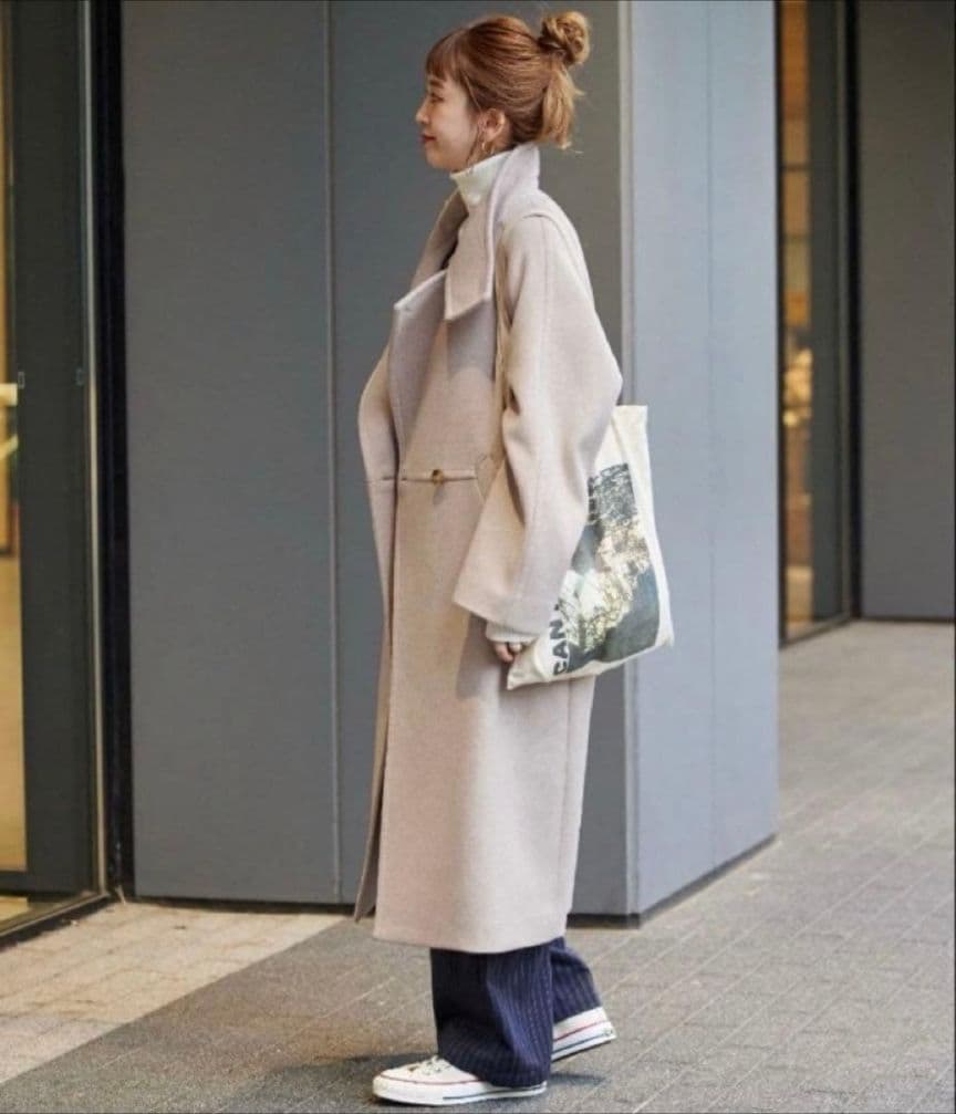 新品・タグ付き✨️B.C STOCK　Wビーバーコクーンスタンドカラー　M