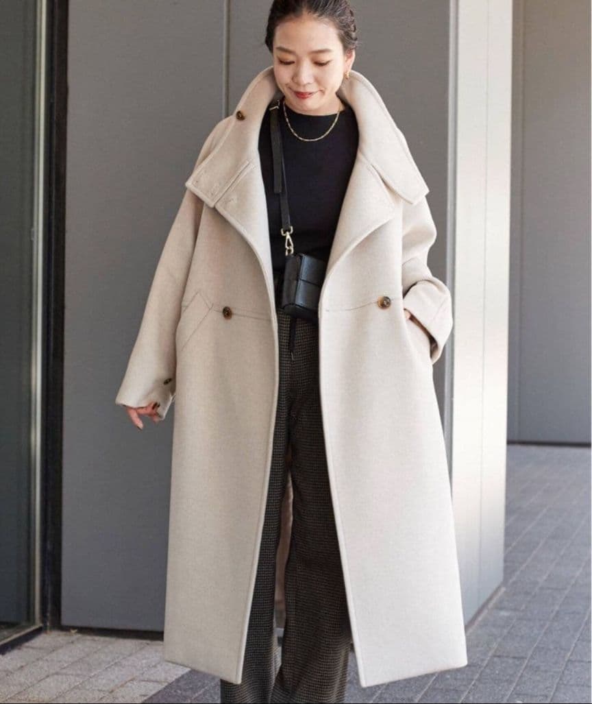 新品・タグ付き✨️B.C STOCK　Wビーバーコクーンスタンドカラー　M