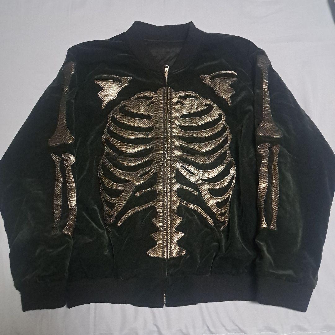 John'sbyJohnny スケルトンリバーシブルジャケット BLACK