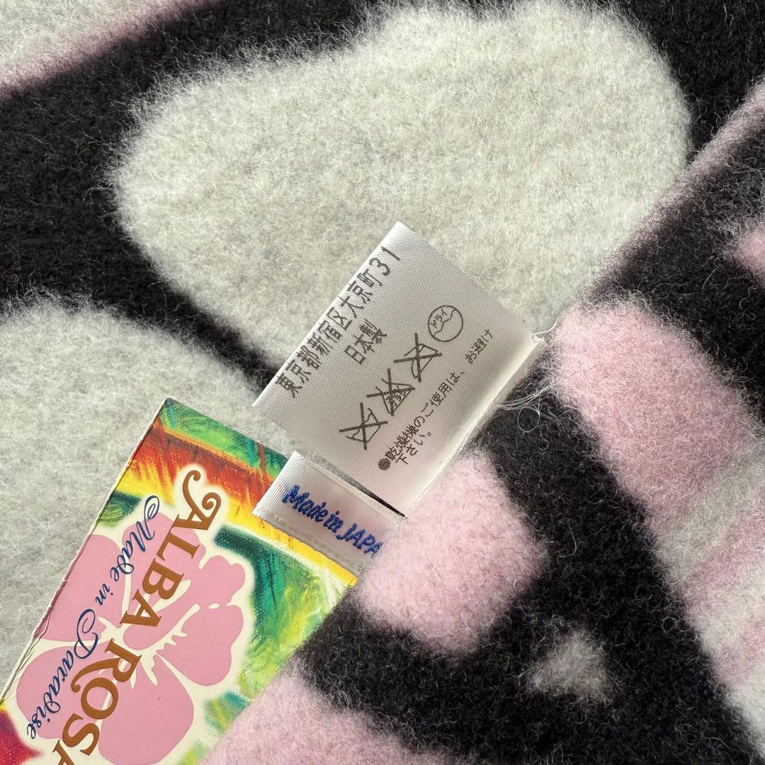 【新品未使用タグ付き】ALBA ROSA アルバローザ ウールブランケット総柄④