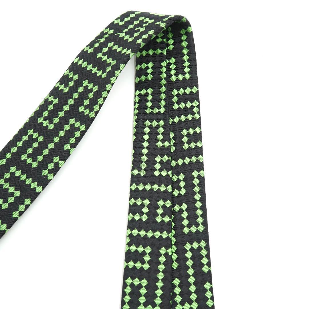 ✨新品未使用品✨　HERMES ネクタイ　ファソネット　H柄　ドット柄　グリーン