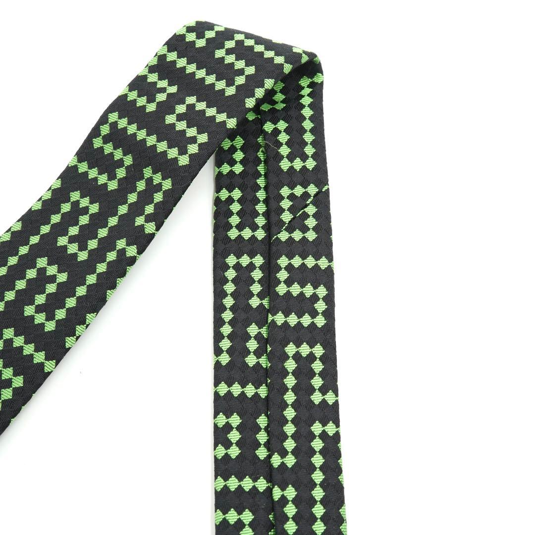 ✨新品未使用品✨　HERMES ネクタイ　ファソネット　H柄　ドット柄　グリーン