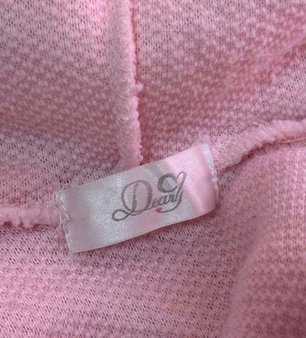 夢展望　指穴あき猫耳パーカー　ピンク