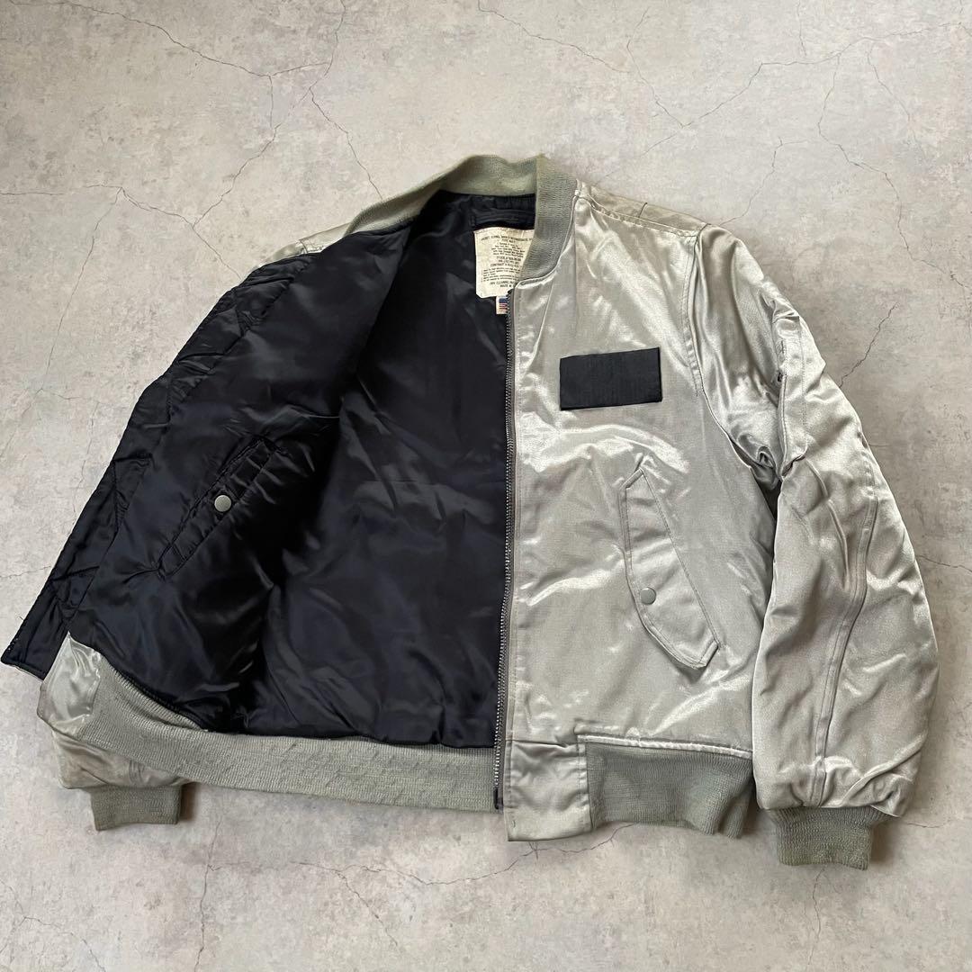 SPIWAK スピワック MA-1 フライトジャケット シルバー USA製