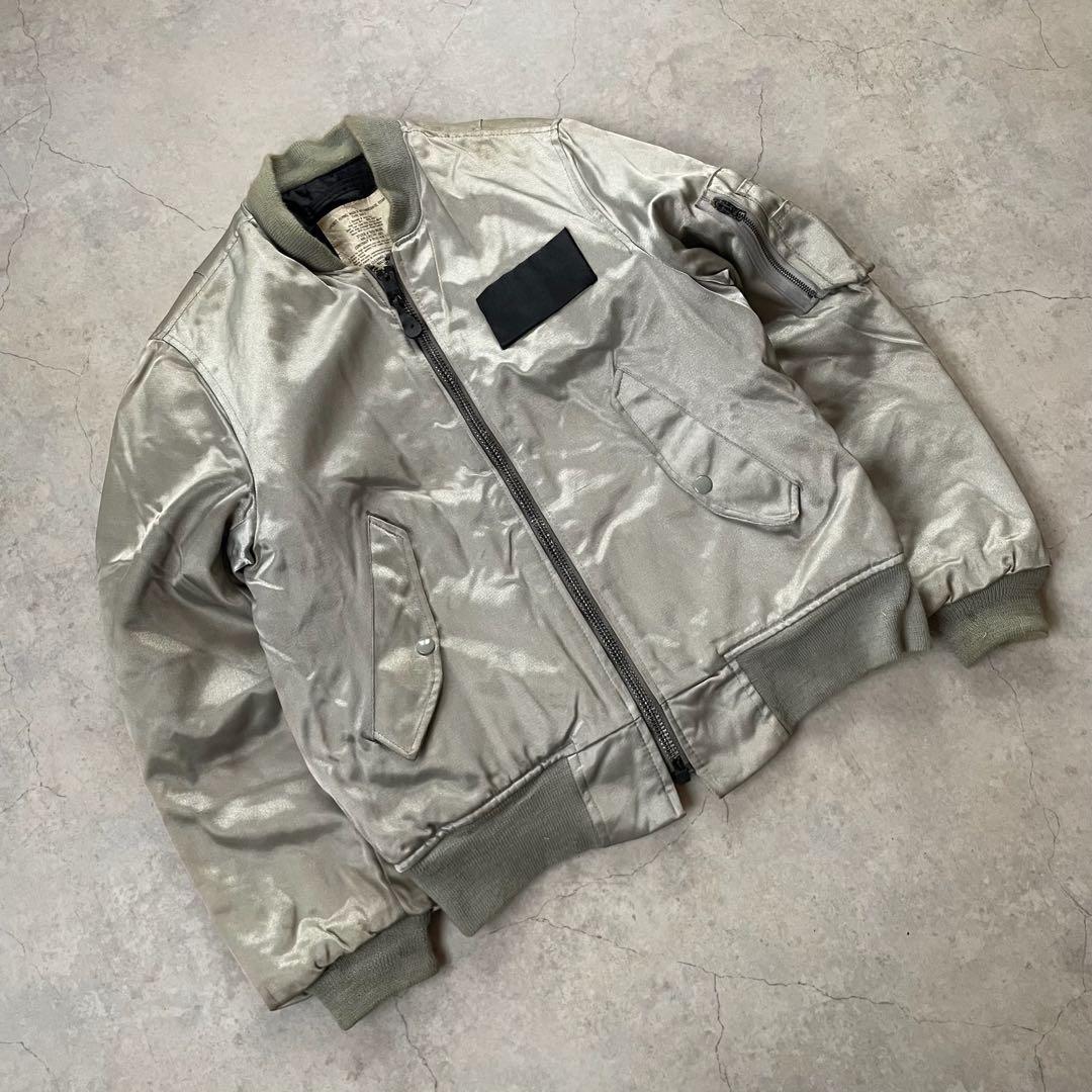 SPIWAK スピワック MA-1 フライトジャケット シルバー USA製