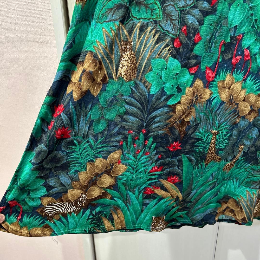 【期間限定値下げ】伊太利屋　ジャングルプリント　チュニック　ワンピース