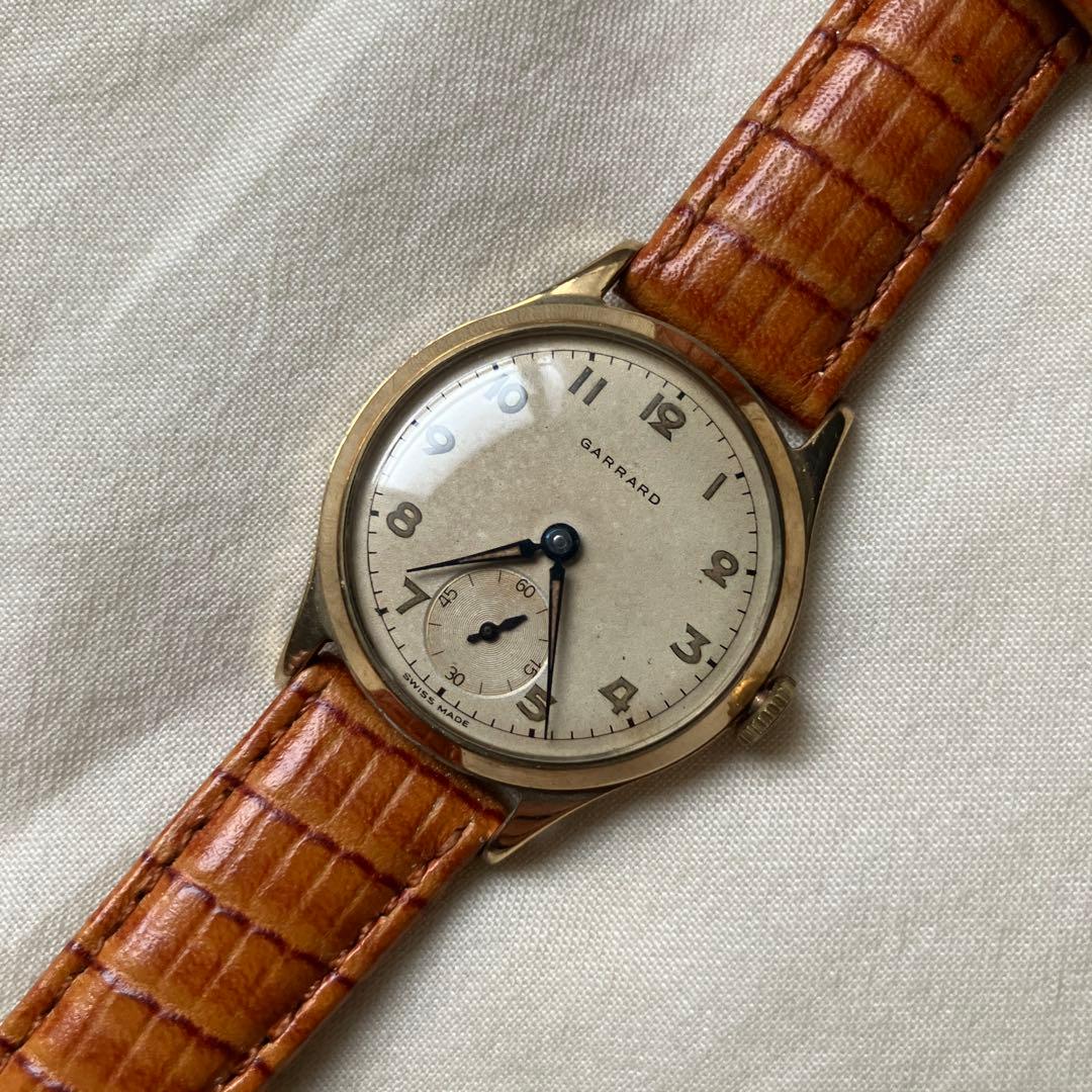 美品 GARRARD 金無垢 イギリス ヴィンテージ時計 1958年製 純正箱付