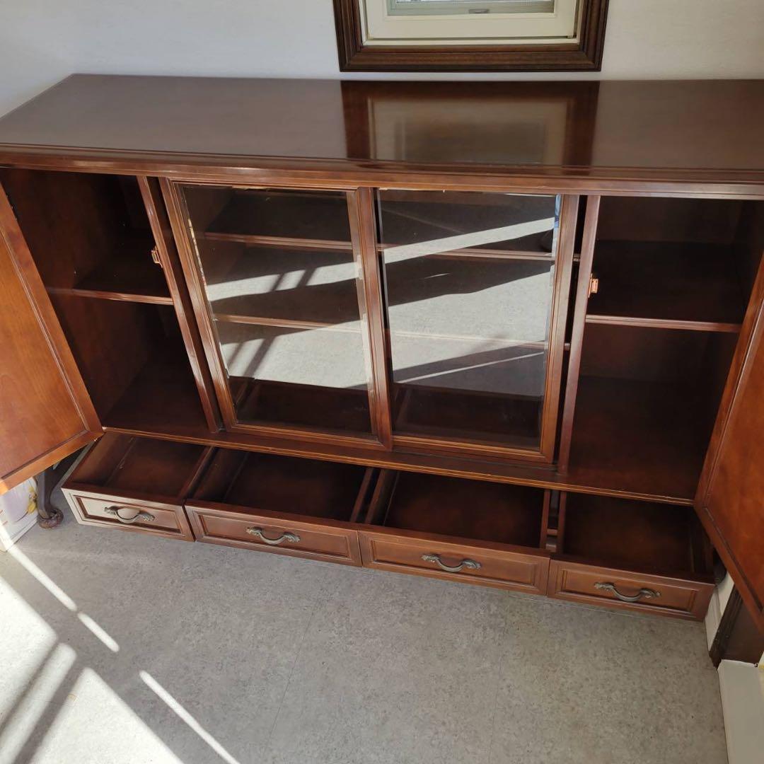 レトロ家具　美品　徳田家具　英国クラシック　木製キャビネット