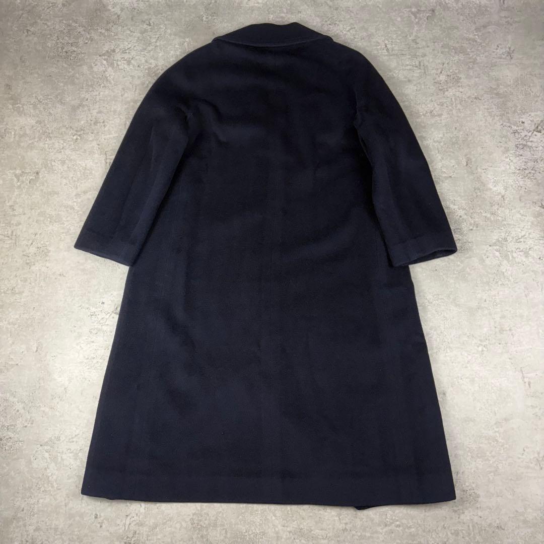 ヘルノ　HERNO カシミヤ　ウール　チェスター　コート　40 シルク　ネイビー