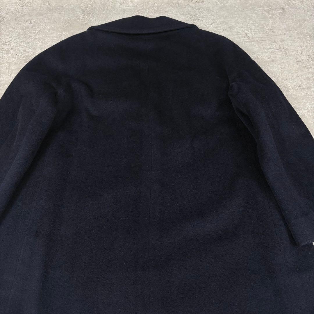 ヘルノ　HERNO カシミヤ　ウール　チェスター　コート　40 シルク　ネイビー