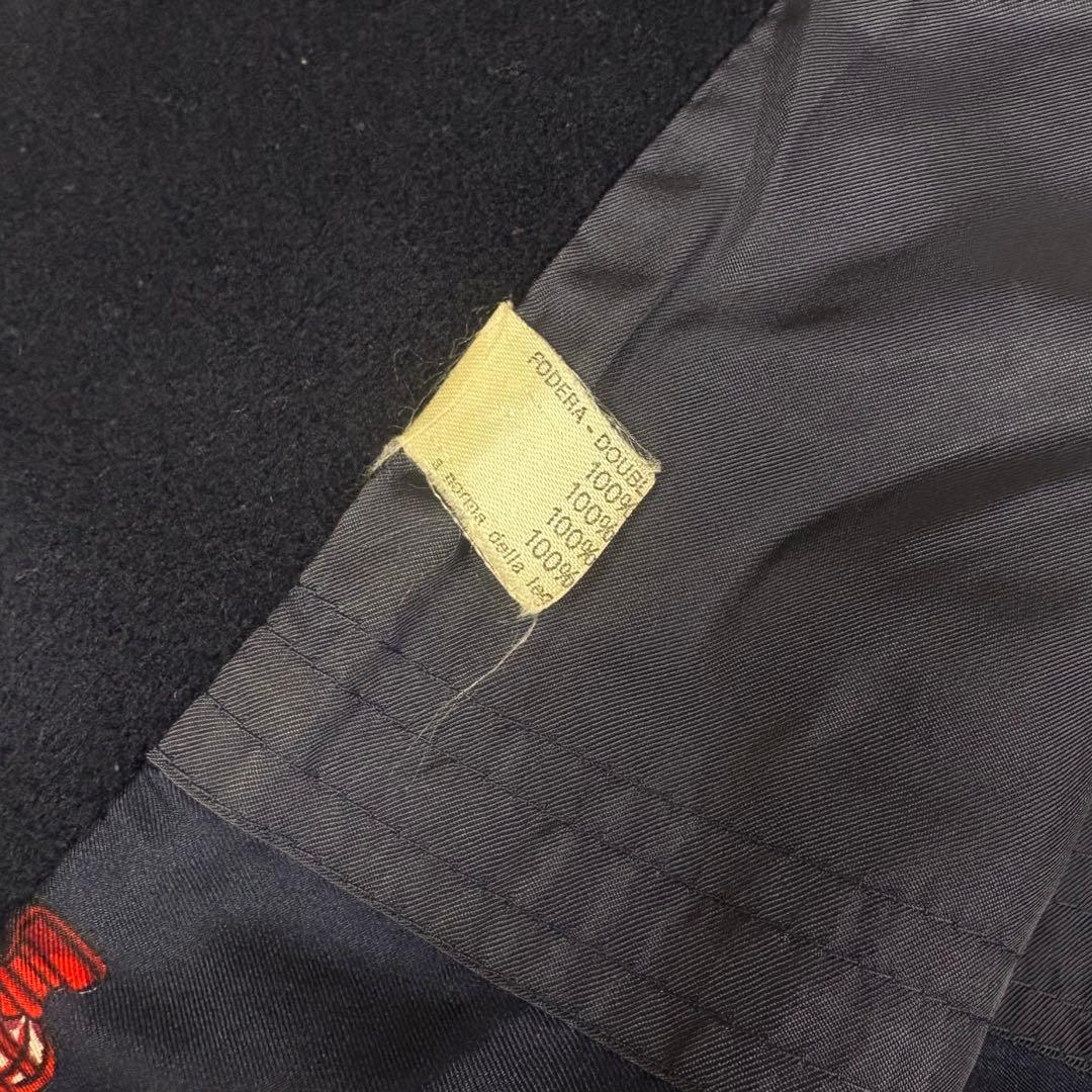 ヘルノ　HERNO カシミヤ　ウール　チェスター　コート　40 シルク　ネイビー