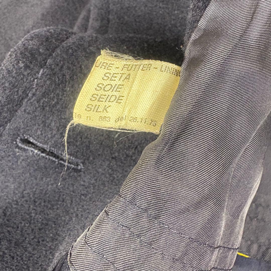 ヘルノ　HERNO カシミヤ　ウール　チェスター　コート　40 シルク　ネイビー