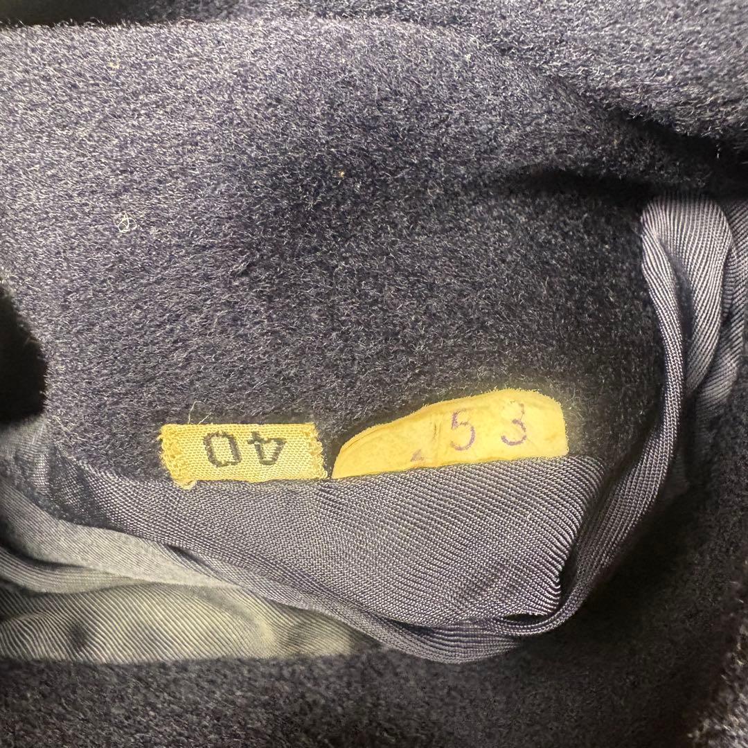 ヘルノ　HERNO カシミヤ　ウール　チェスター　コート　40 シルク　ネイビー