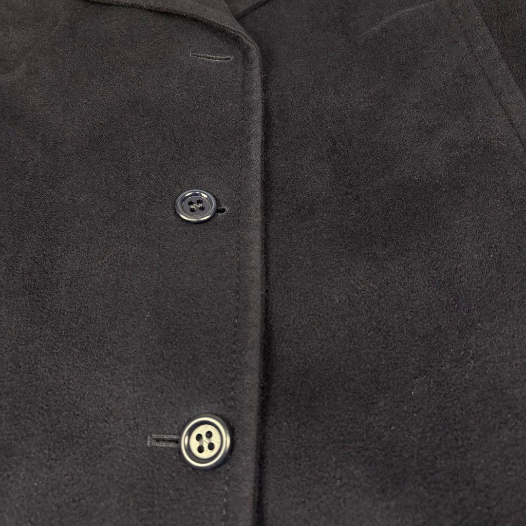 ヘルノ　HERNO カシミヤ　ウール　チェスター　コート　40 シルク　ネイビー