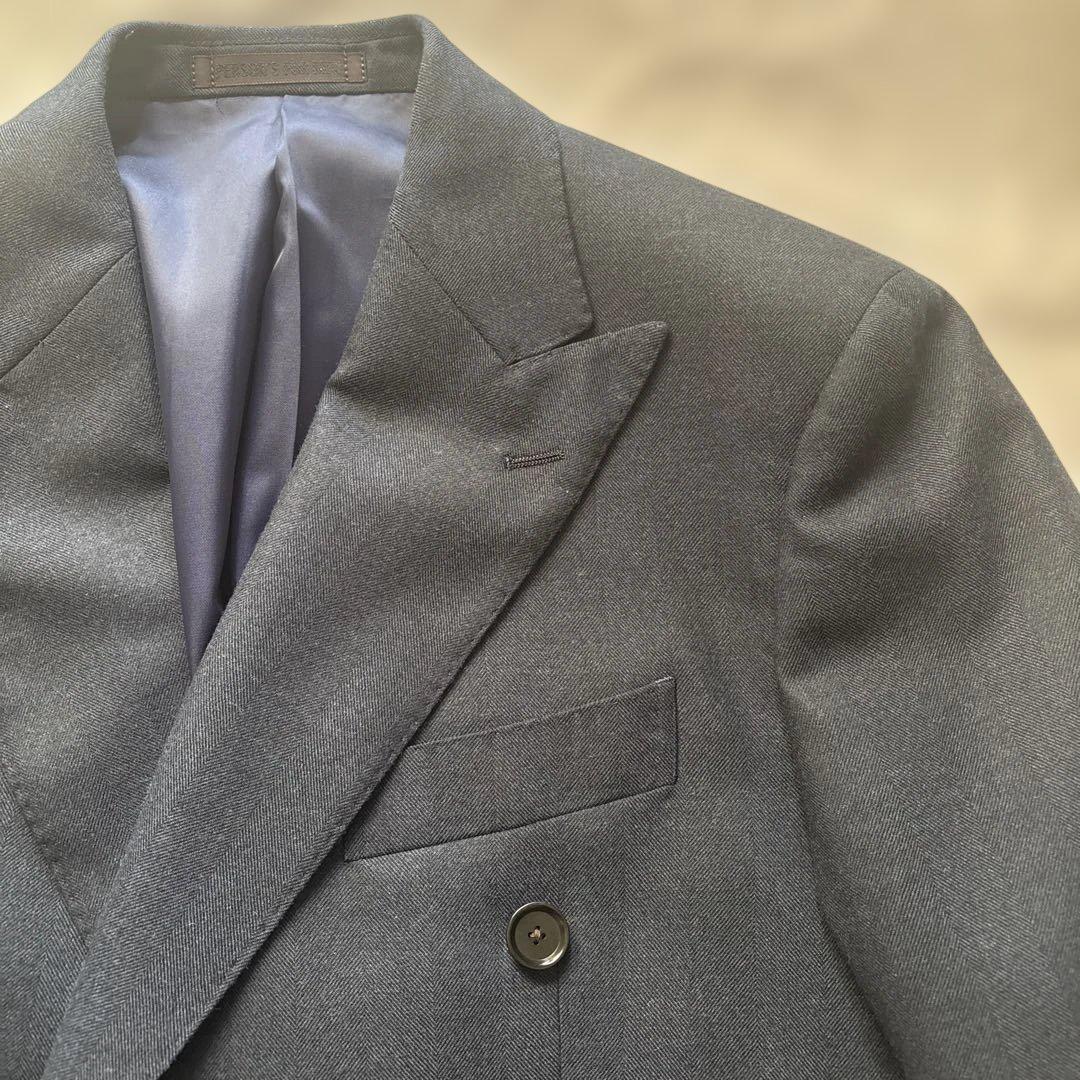 タイムセールA4 S 5万円PERSON'S メンズビジネススーツ ダブル 紺