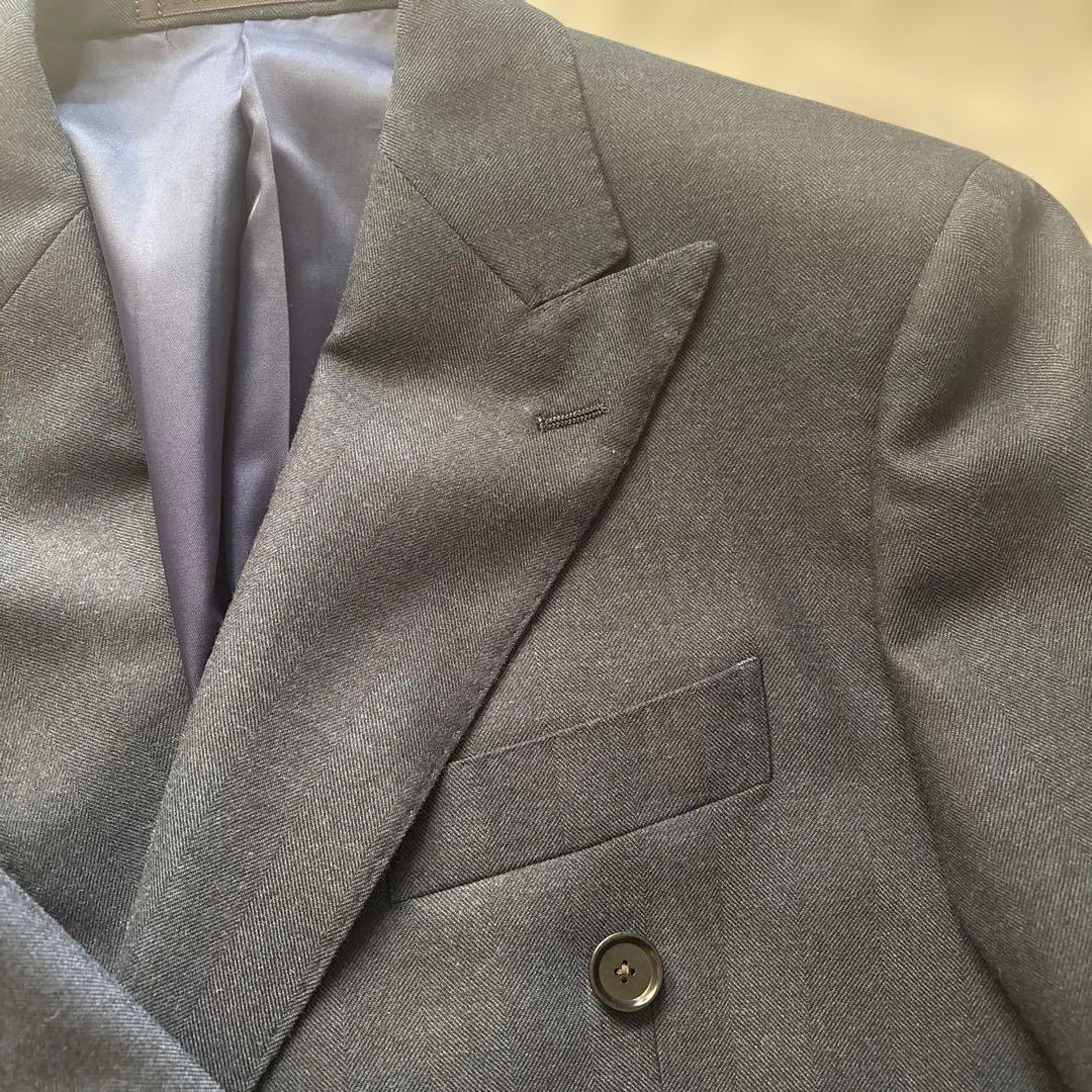 タイムセールA4 S 5万円PERSON'S メンズビジネススーツ ダブル 紺