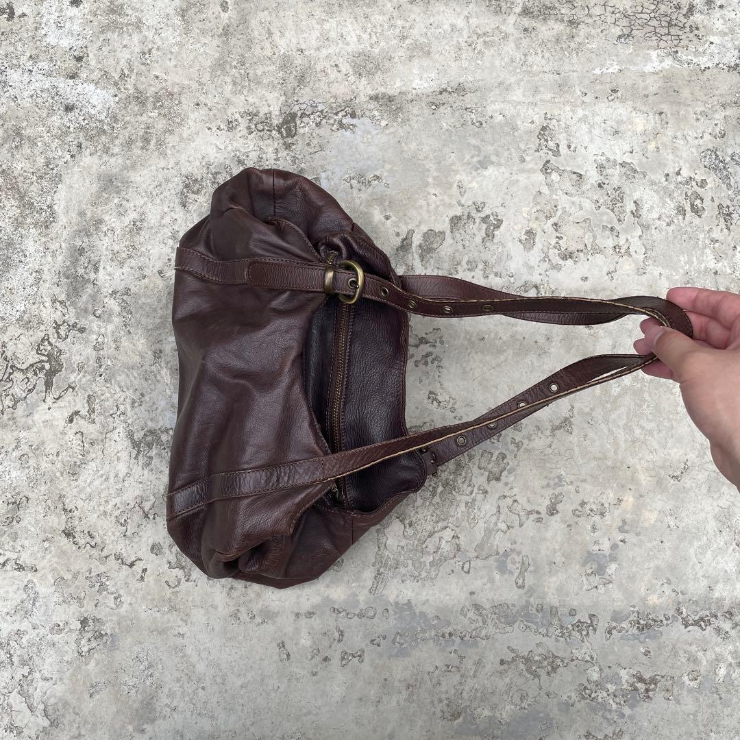 y2k vintage leather handbag モード系 grunge