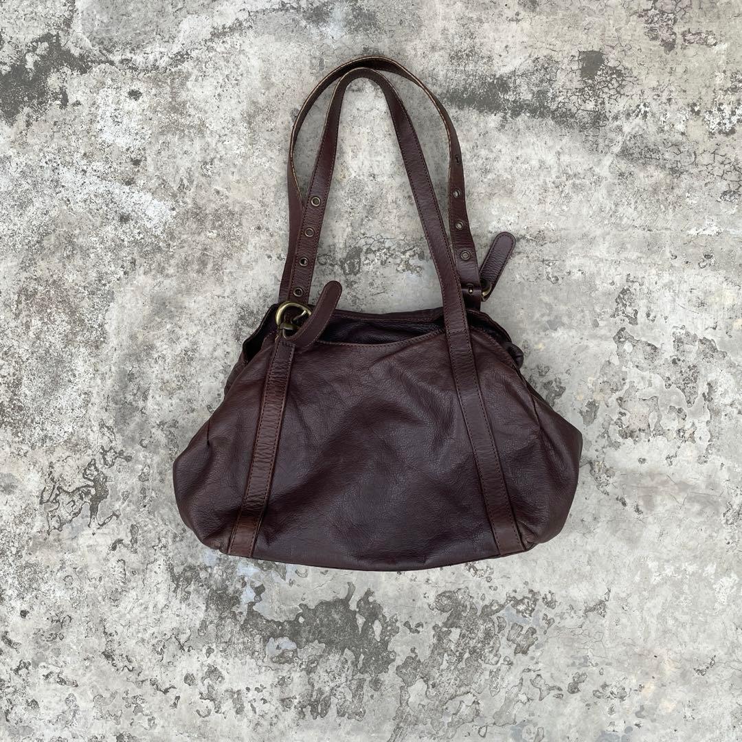 y2k vintage leather handbag モード系 grunge