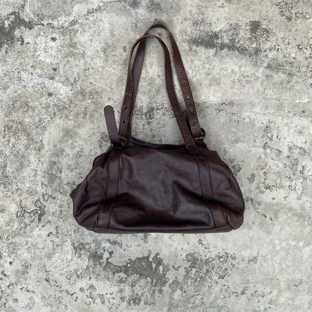 y2k vintage leather handbag モード系 grunge