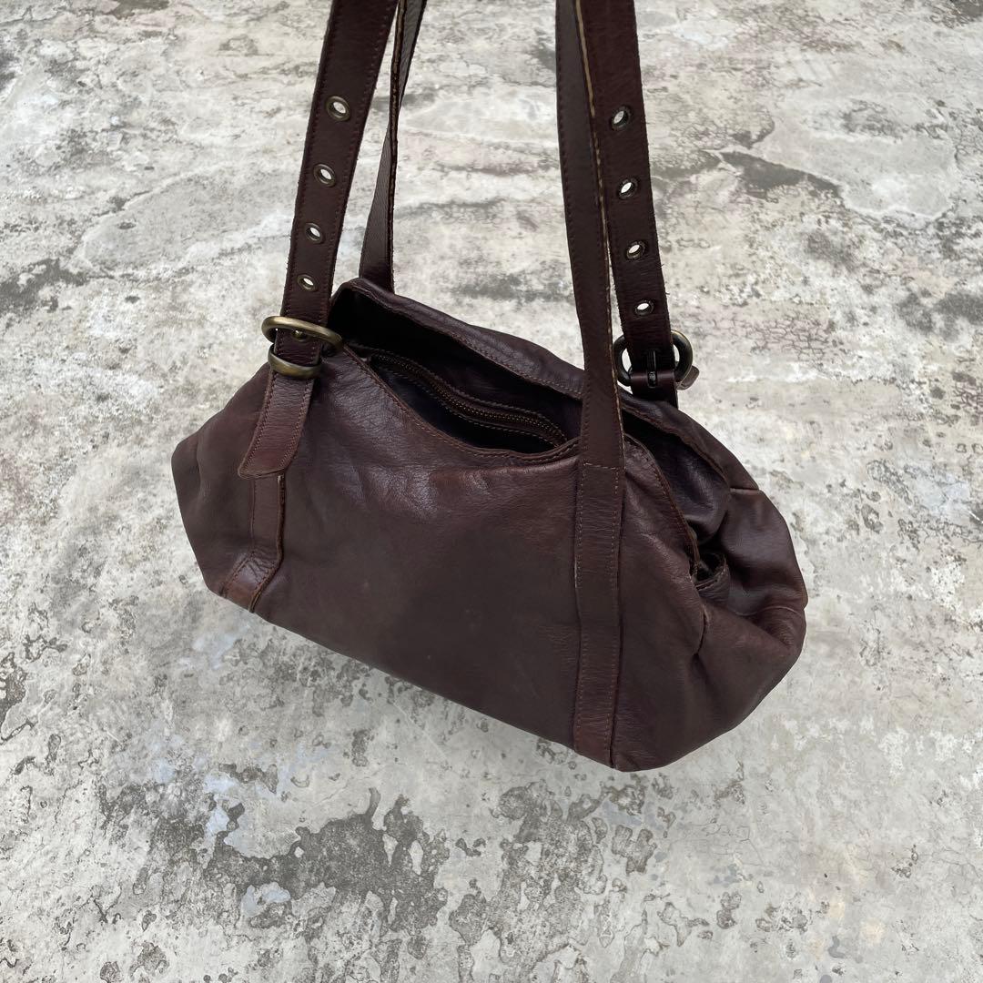 y2k vintage leather handbag モード系 grunge