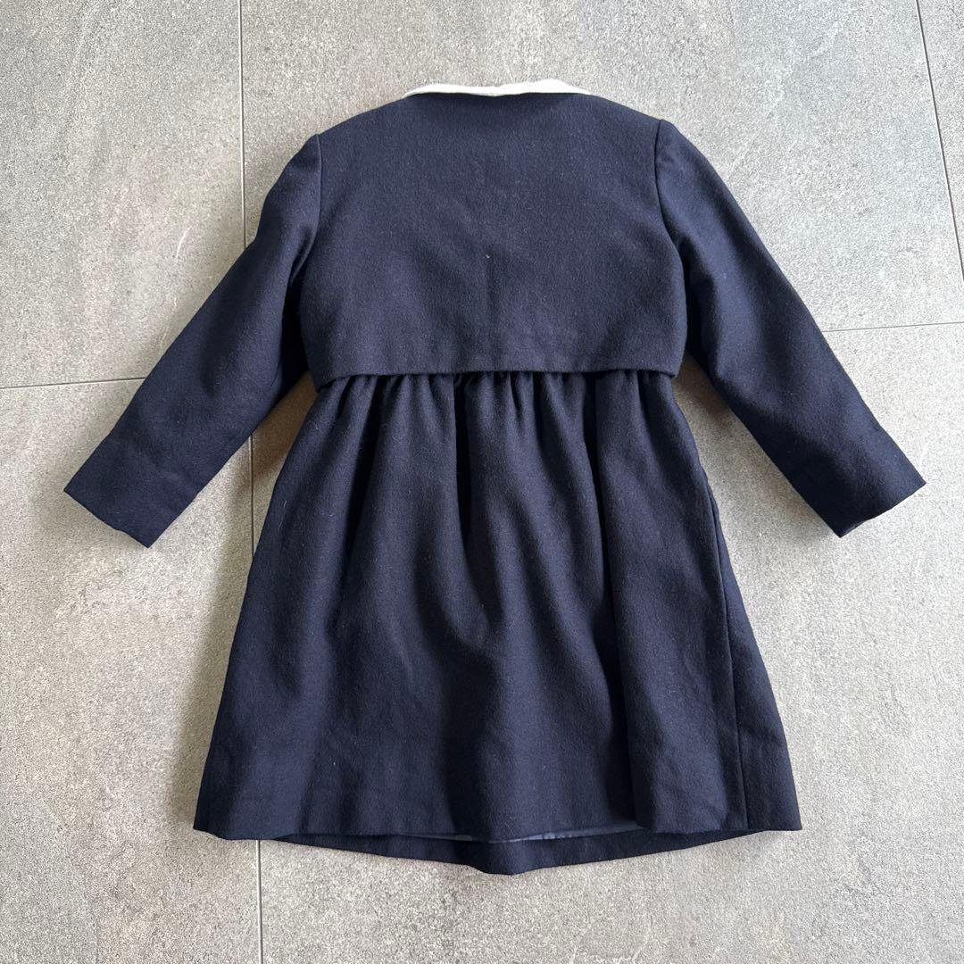 familiarフォーマル 115 ワンピース+ボレロ　濃紺　ブラウス　120