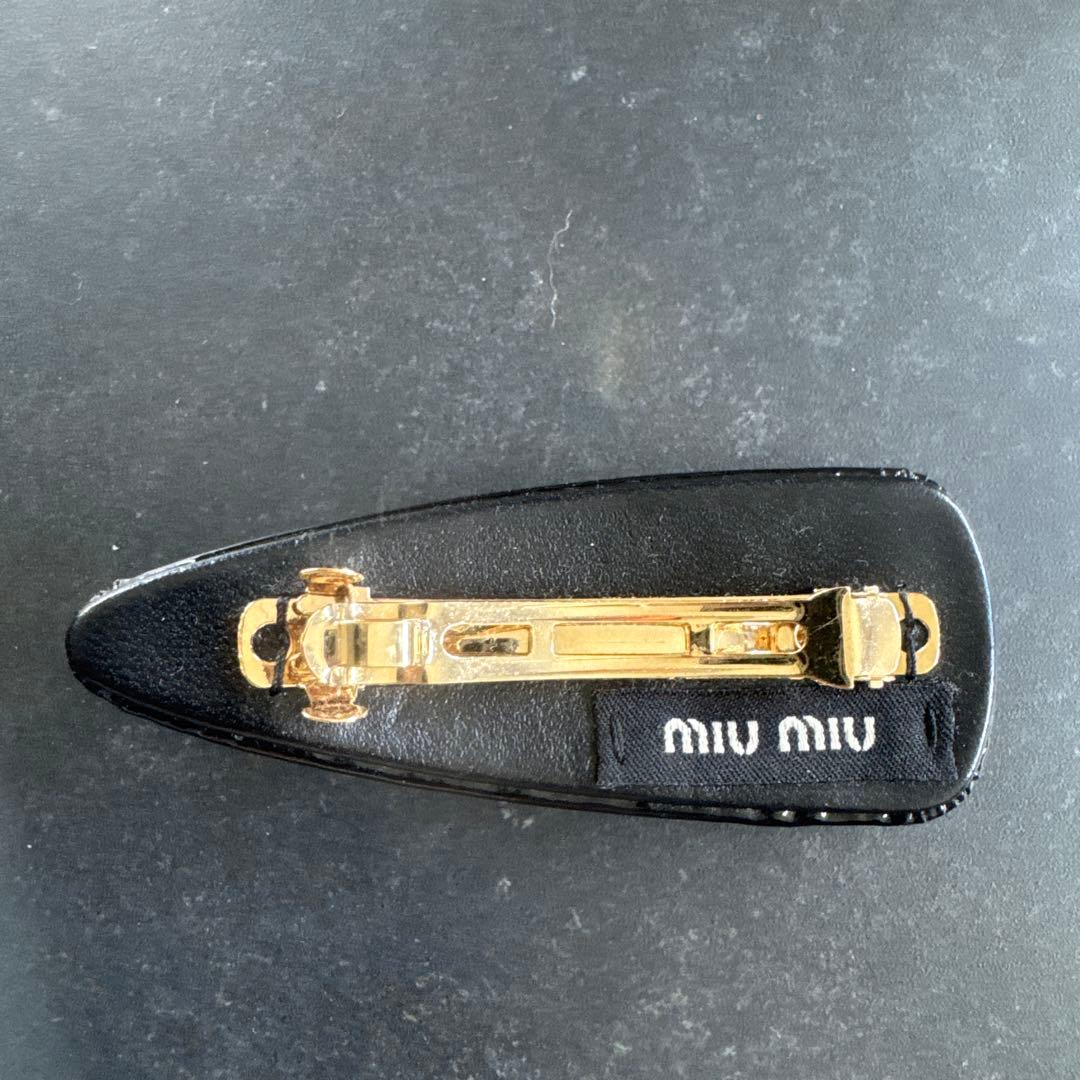 miu miu ミュウミュウ ブラック ヘアピン 約10cm