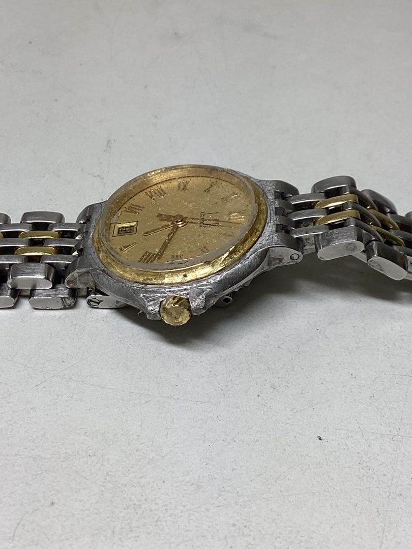k*9様 ジャンク　dunhill アナログ腕時計 ゴールド/シルバー